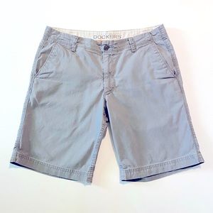 Men’s | Dockers | Flat Front Shorts | Gray | 34